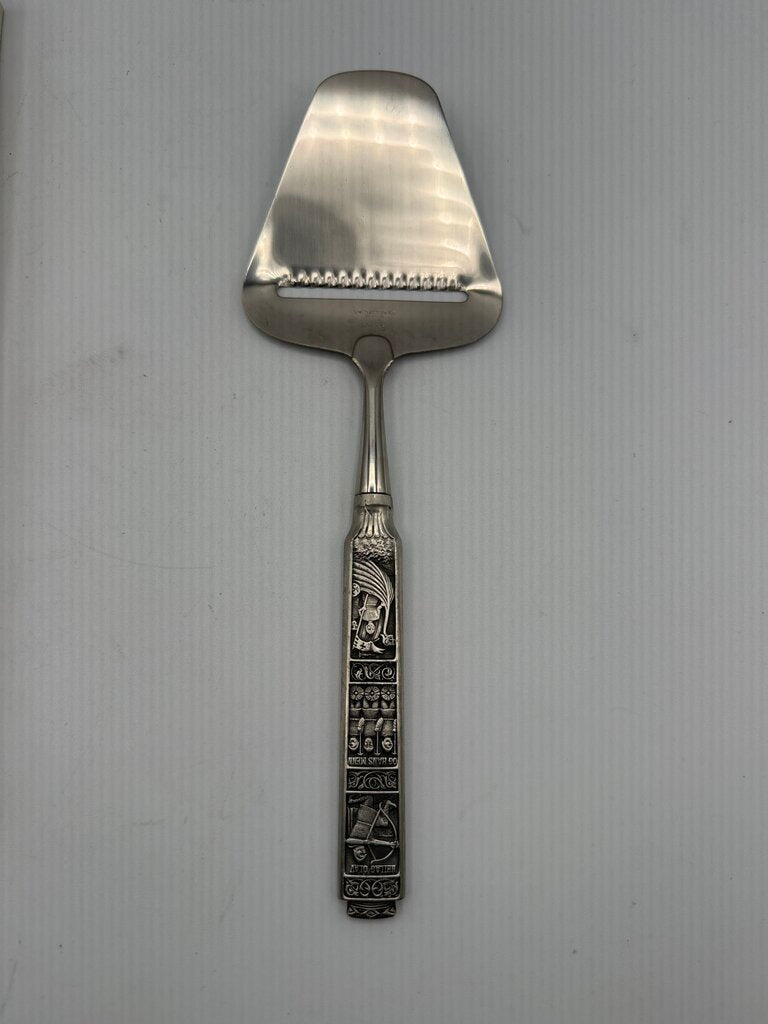 Konge Tinn Norwegian Pewter Cheese Slicer Planer /ro