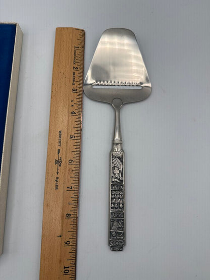 Konge Tinn Norwegian Pewter Cheese Slicer Planer /ro