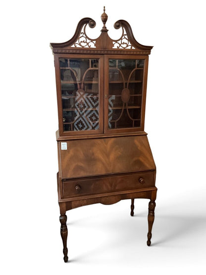 Berkley & Gay Mahogany Secretary Hutch