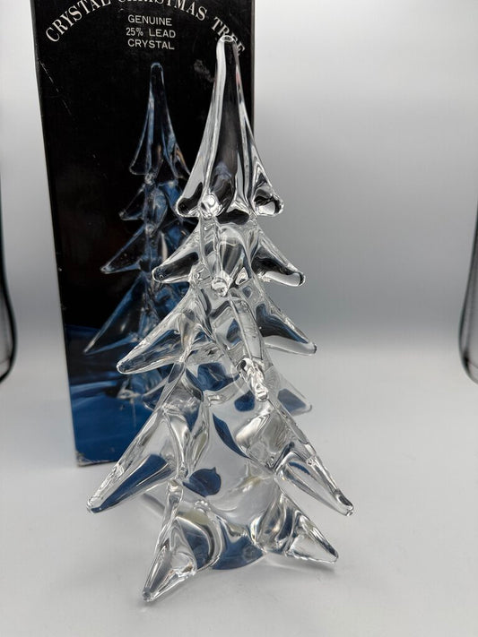 VTG Genuine Clear Lead Crystal Christmas Tree 10” /rw