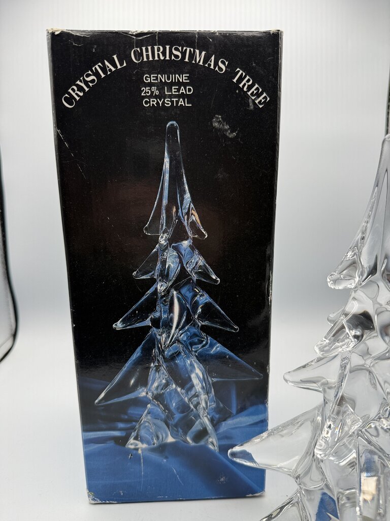VTG Genuine Clear Lead Crystal Christmas Tree 10” /rw