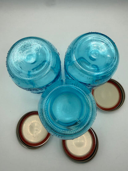 Set of 3 Ball Blue Perfect Mason Jar Pint 100 Years /roh