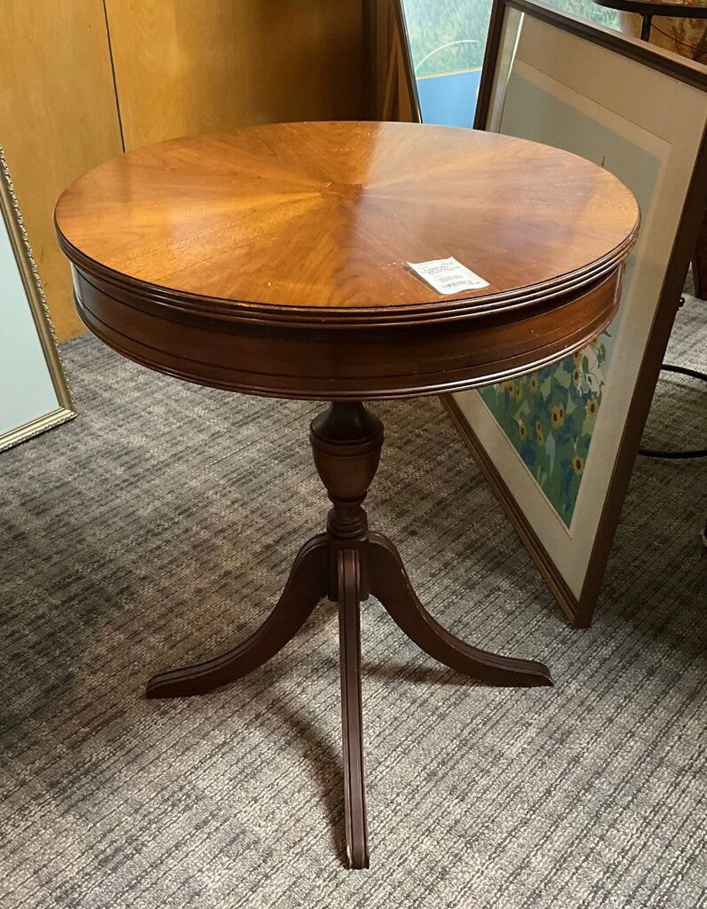 Vintage Round Drum Accent Table