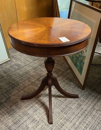 Vintage Round Drum Accent Table