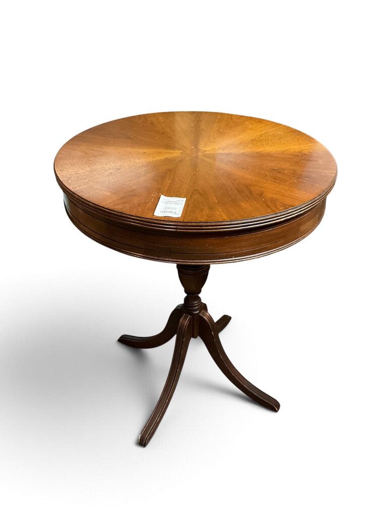 Vintage Round Drum Accent Table