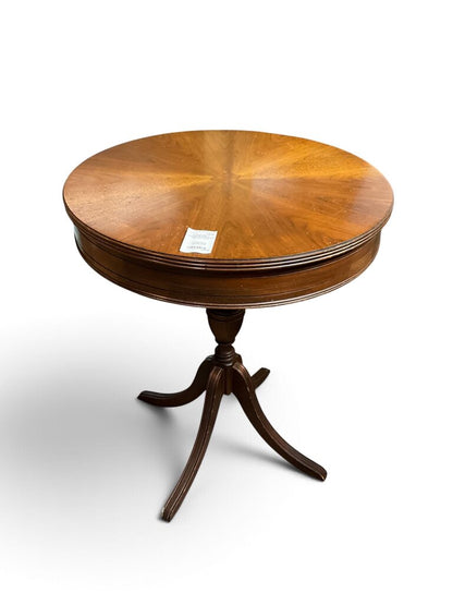 Vintage Round Drum Accent Table