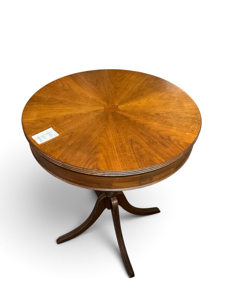 Vintage Round Drum Accent Table