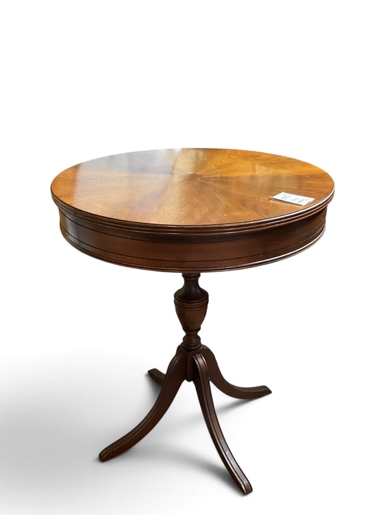 Vintage Round Drum Accent Table