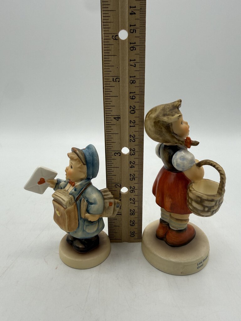 VTG Hummel Figurines Postman #119 & Little Shopper #96 /roh