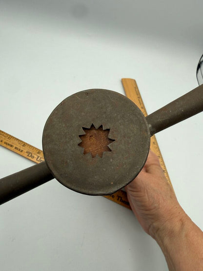 Antique Metal Cookie Star Cookie Press w/Wood Plunger /rw