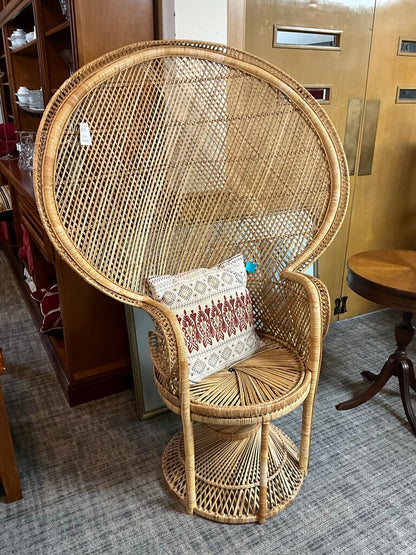 Vintage Wicker Peacock Chair