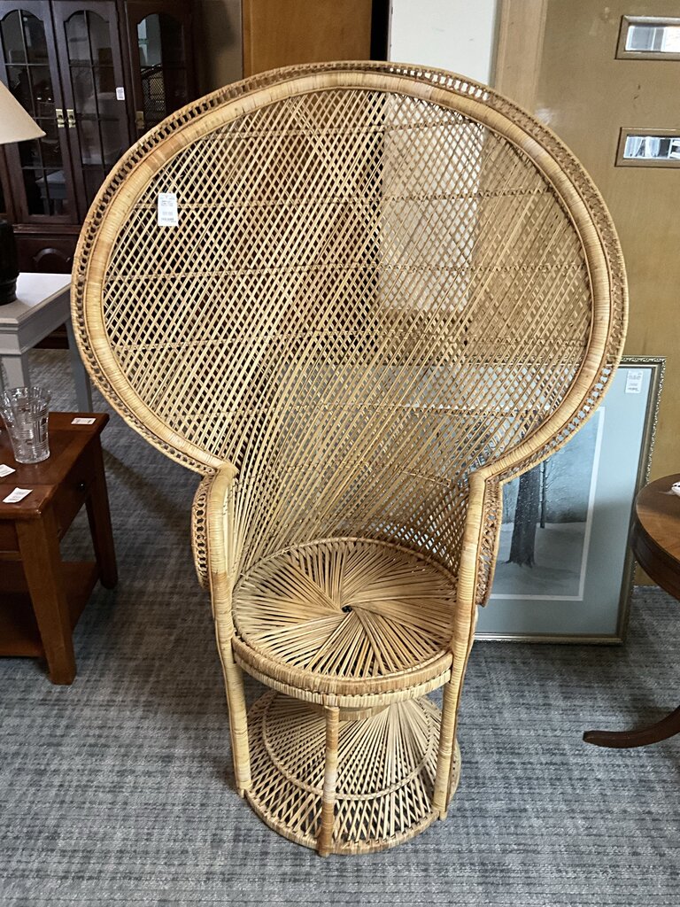 Vintage Wicker Peacock Chair