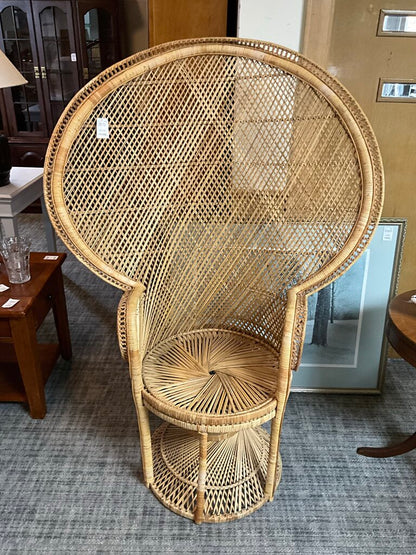 Vintage Wicker Peacock Chair
