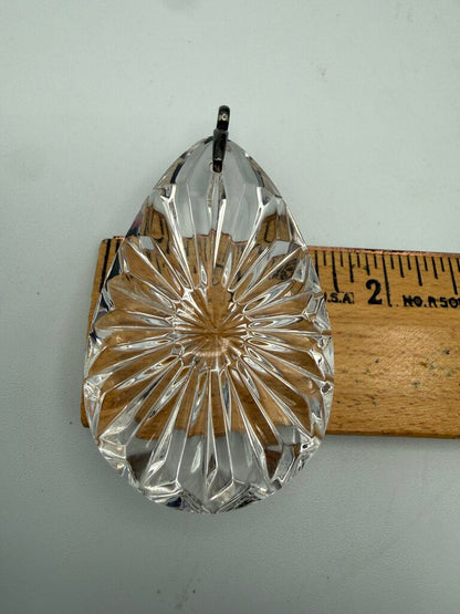 VTG Waterford Crystal Teardrop Pendant w/Pouch & Box /ro