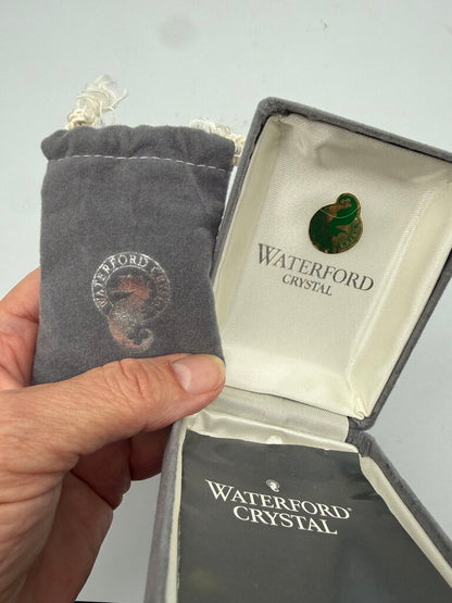 VTG Waterford Crystal Teardrop Pendant w/Pouch & Box /ro