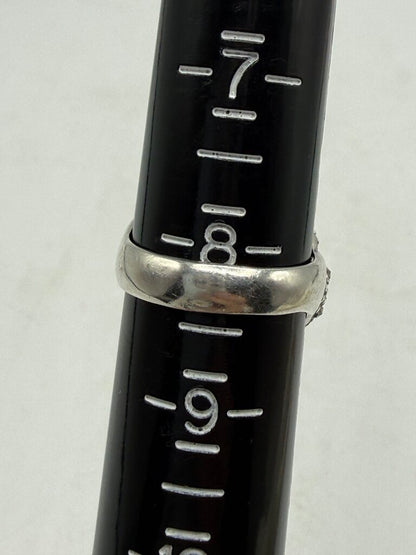 Art Deco Style Marcasite Sterling Silver Ring Size 8.25 /ro