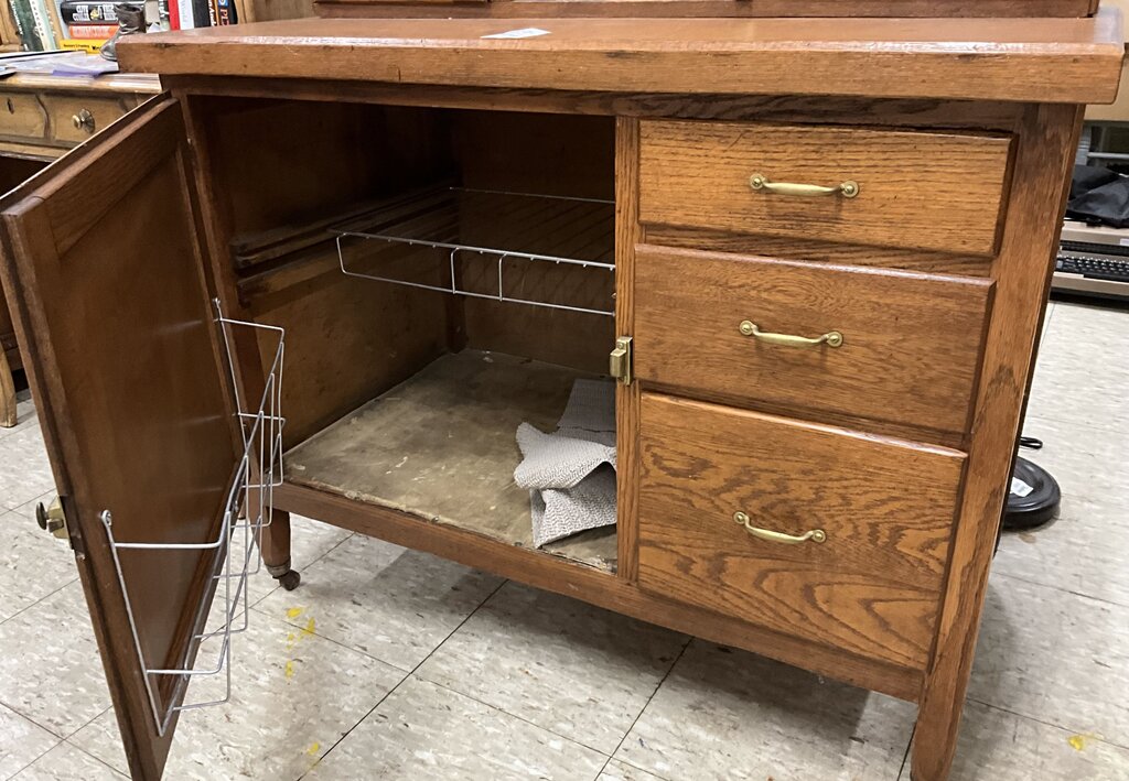 Antique Wooden Hoosier Cabinet