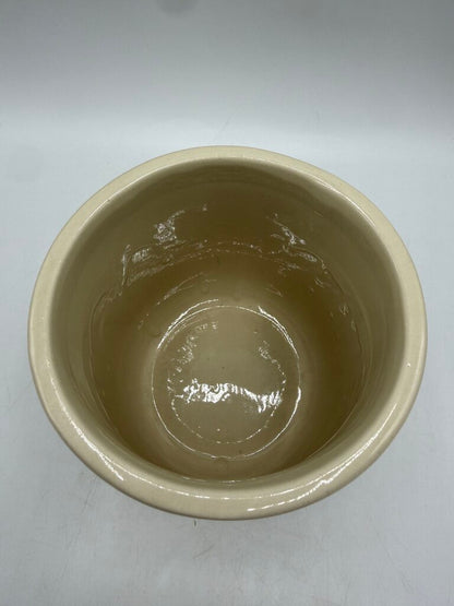 VTG McCoy Pottery #135 Cream Glaze Pink & Blue Strip Canister 6” /rw