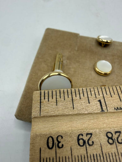 Givenchy Bijoux Gold Tone Cuff Links & Button Covers /ro