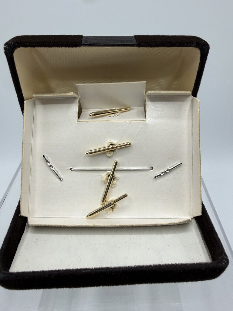 Givenchy Bijoux Gold Tone Cuff Links & Button Covers /ro