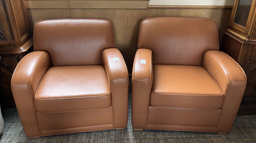 Cognac Leather Arm Chair
