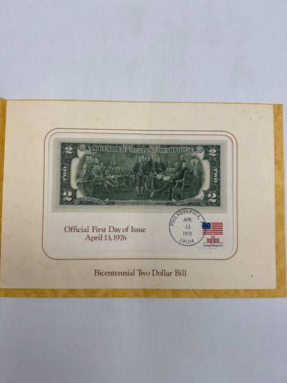 Bicentennial First Day Of Issue Jefferson Commemorative Two Dollar Bill /ro