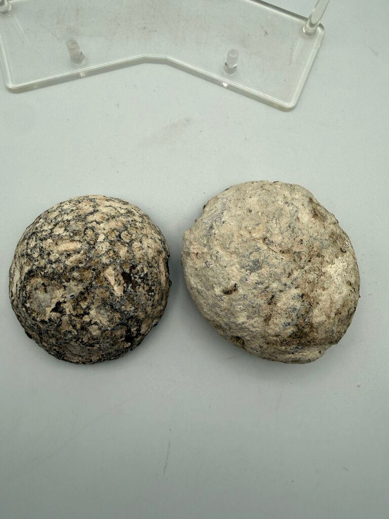 Set of 2 Geode’s Amethyst Crystal Centers in Stand /ro