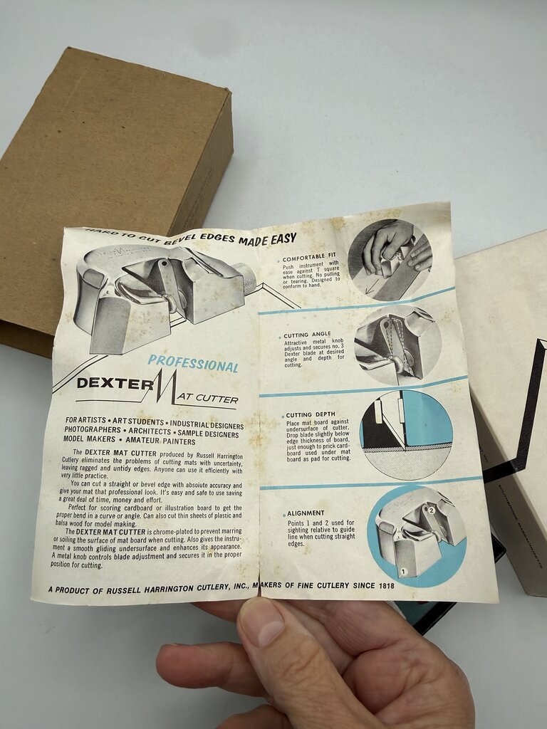 Dexter #3 Mat Cutter Russell Hariington Cutlery w/Box Instructions /ro