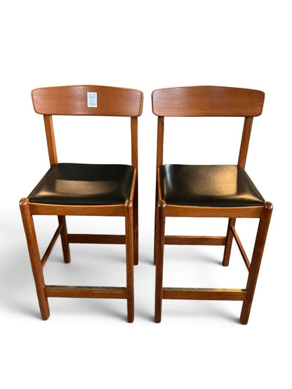 Pair of Mid-Century Danish Bar Stools