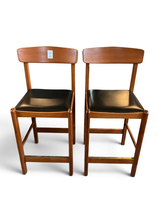 Pair of Mid-Century Danish Bar Stools
