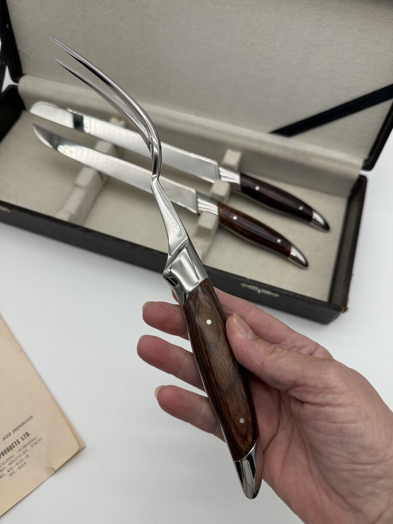 VTG Samurai Cutlery 3 pc Stainless Steel Carving Set Pioneer Products /rw