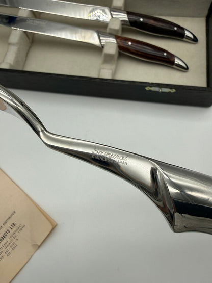 VTG Samurai Cutlery 3 pc Stainless Steel Carving Set Pioneer Products /rw