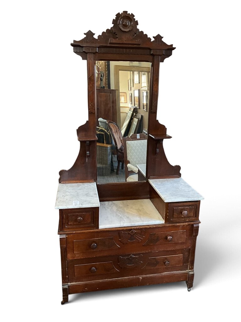 Victorian Styled Drop Well Dresser (Wood Hardware)