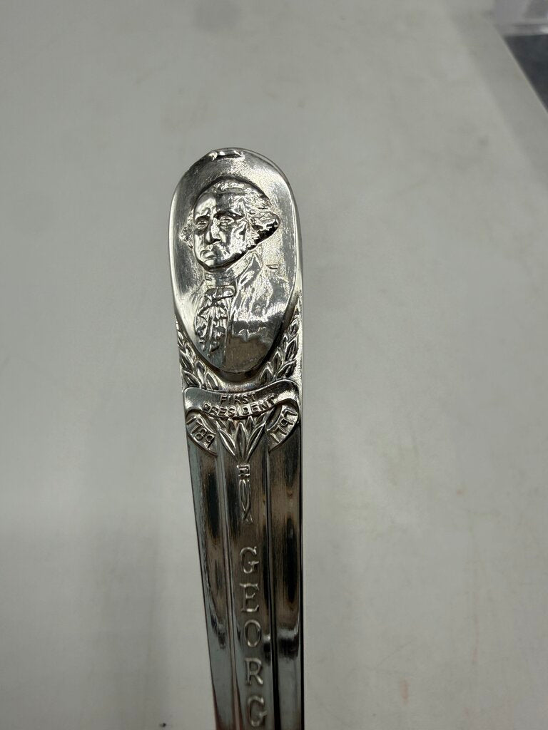 WM Rogers SP Commemorative Presidential Spoon set of 3 /ro