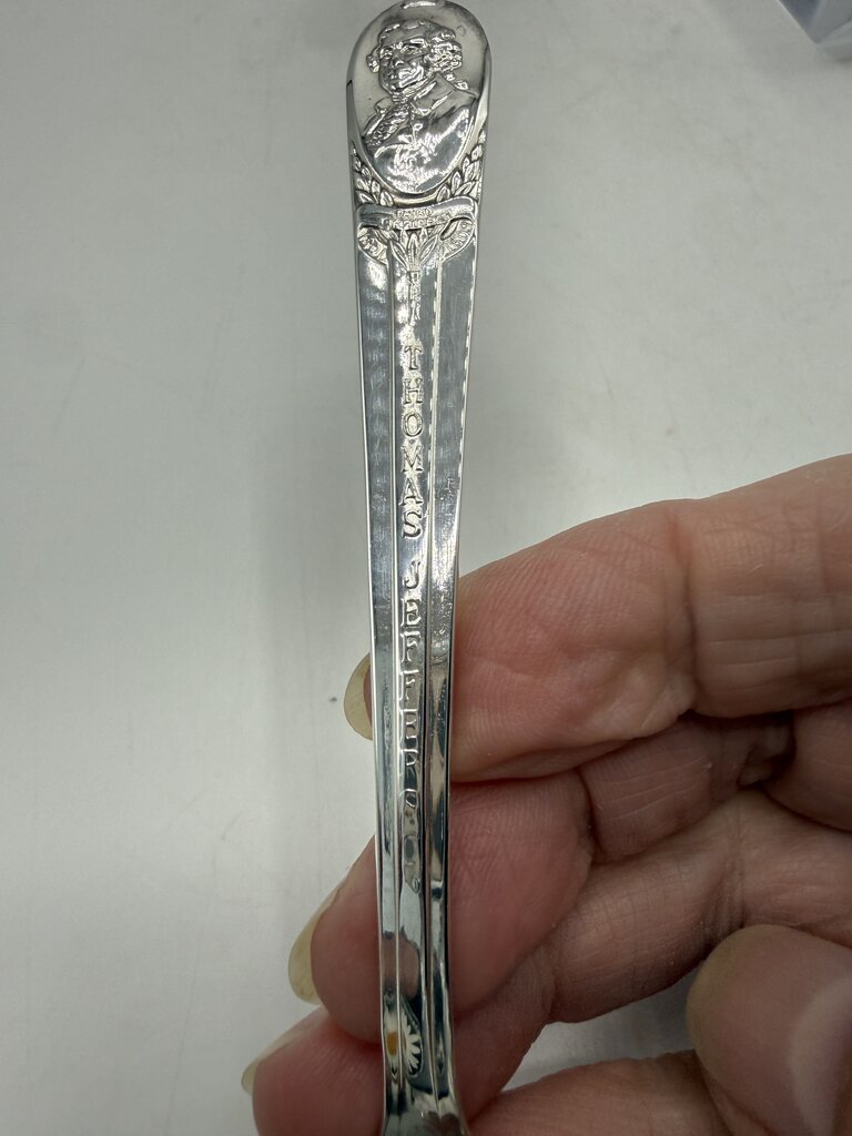 WM Rogers SP Commemorative Presidential Spoon set of 3 /ro