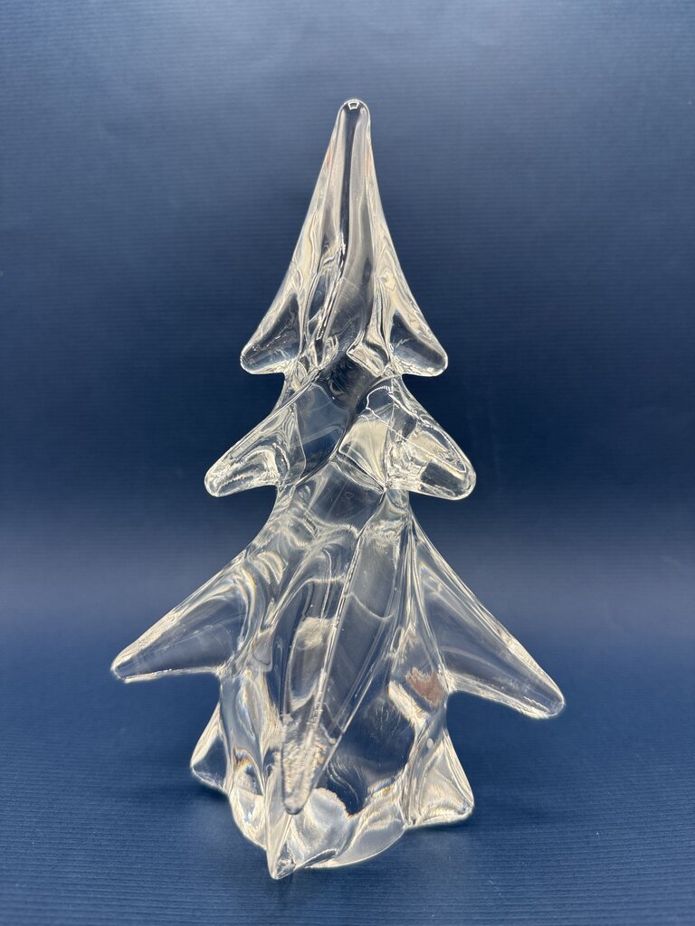 Toscany Solid Clear Crystal Christmas Tree 8” Tall /ro