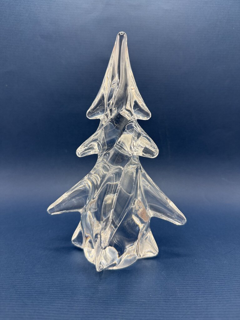 Toscany Solid Clear Crystal Christmas Tree 8” Tall /ro