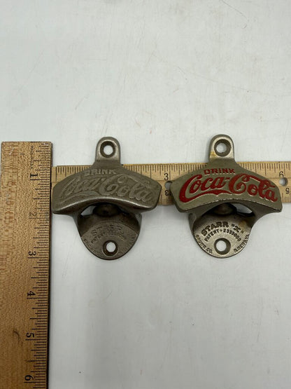 Set of 2 VTG Coca-Cola Starr X Wall Mount Bottle Opener /ro