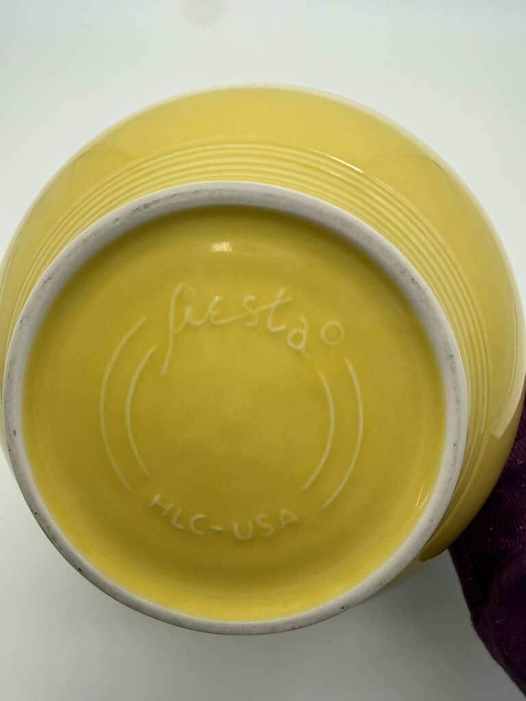 Fiesta HLC Yellow Footed 10” dia Mixing Bowl /rb