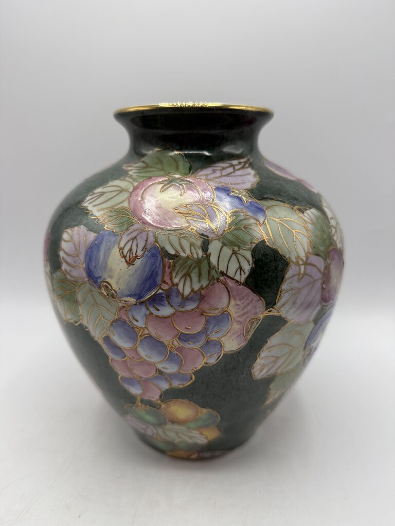 VTG Andrea by Sadek Vase Fruit & Flower 9” tall /rw