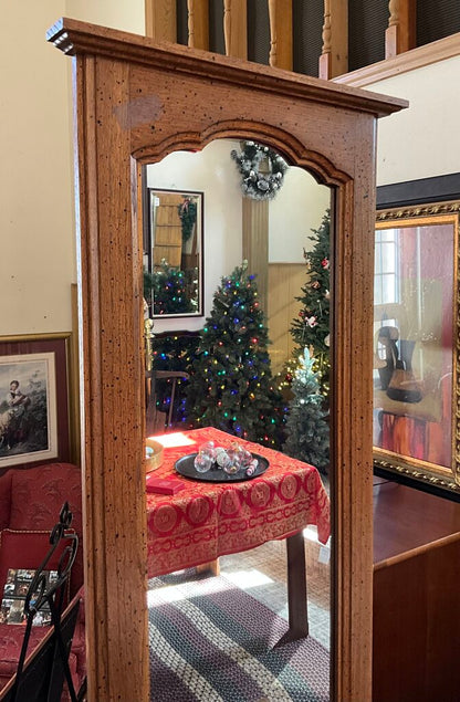 Vintage Walnut Hall Tree w/ Mirror