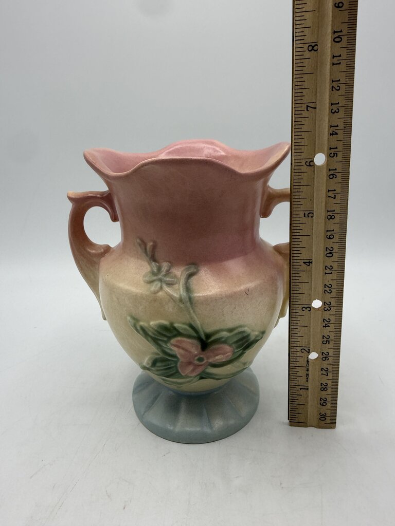 VTG Hull Pottery Art Deco Wildflowers Double Handle 6.5” Vase /ro