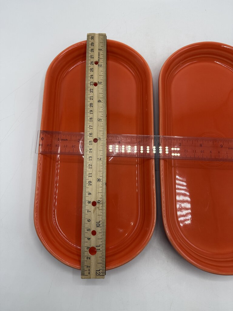 Set of 2 Fiesta Persimmon Utility Trays 12” Long /rb