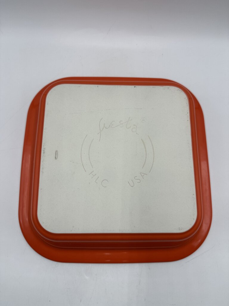 Homer Laughlin Fiesta Persimmon 10.5” Square Serving Dish /rb
