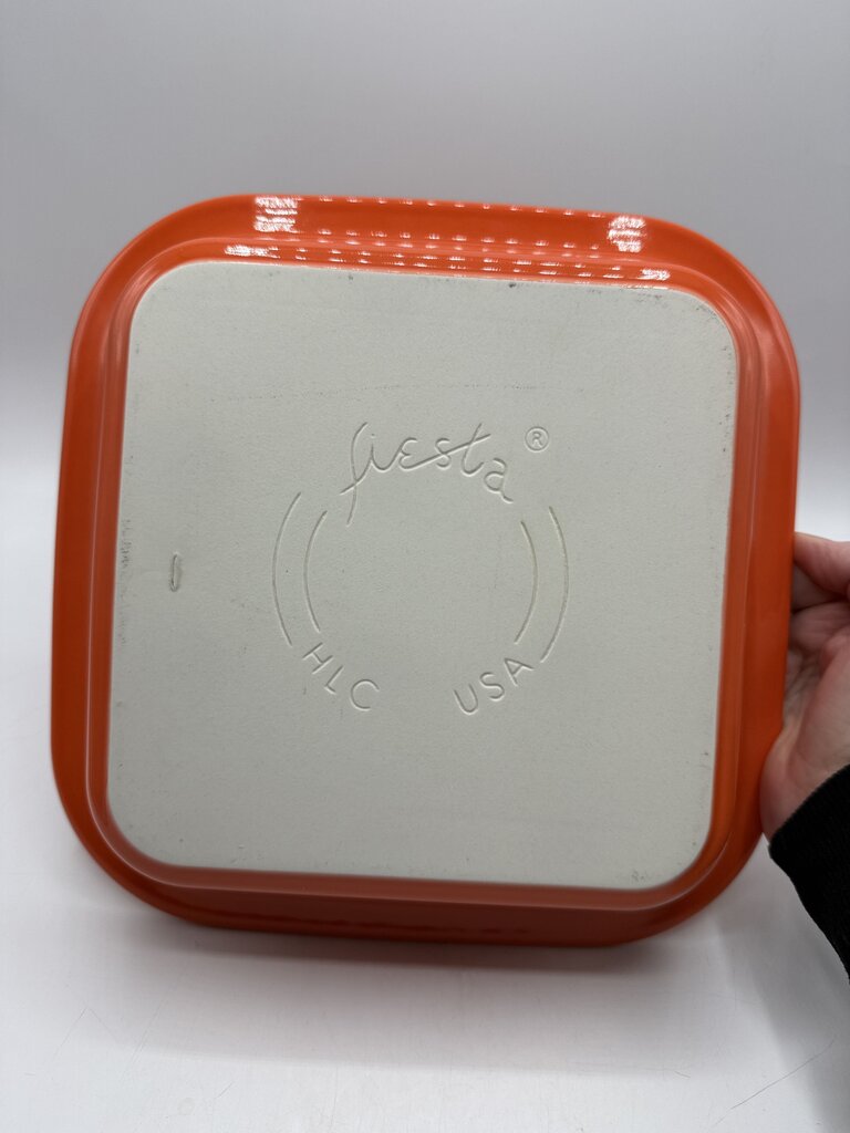 Homer Laughlin Fiesta Persimmon 10.5” Square Serving Dish /rb