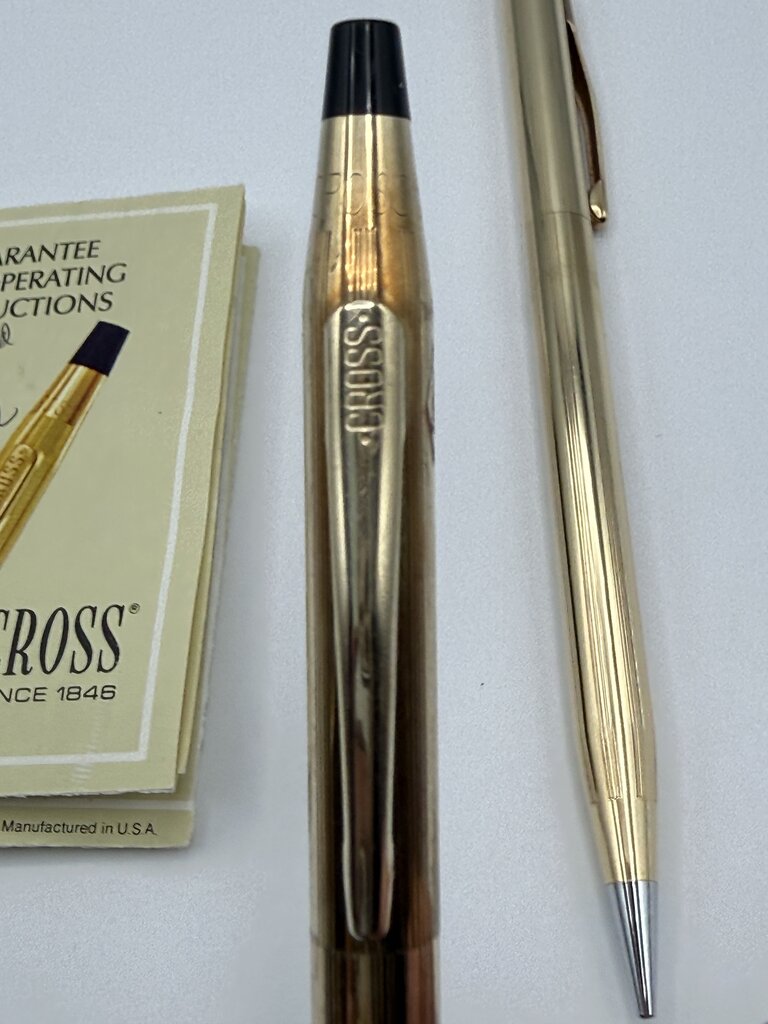 VTG set of 2 Cross 12KT Gold Filled Mechanical Pencils /ro