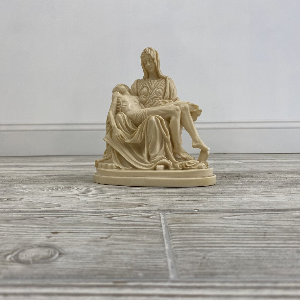 Vintage Ivory Pieta Sculpture; Mother of Christ Figurine /bh