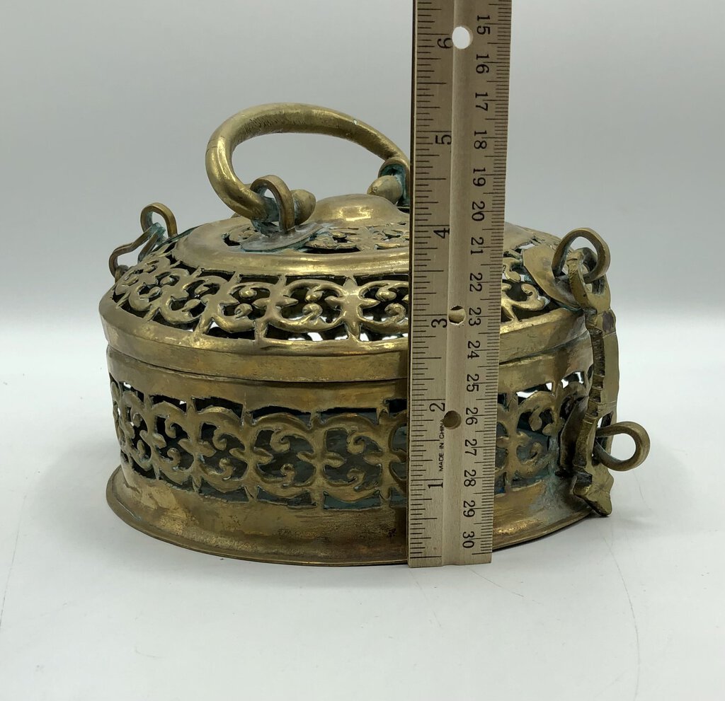 Vintage Brass Betel/ Pandan Box /b