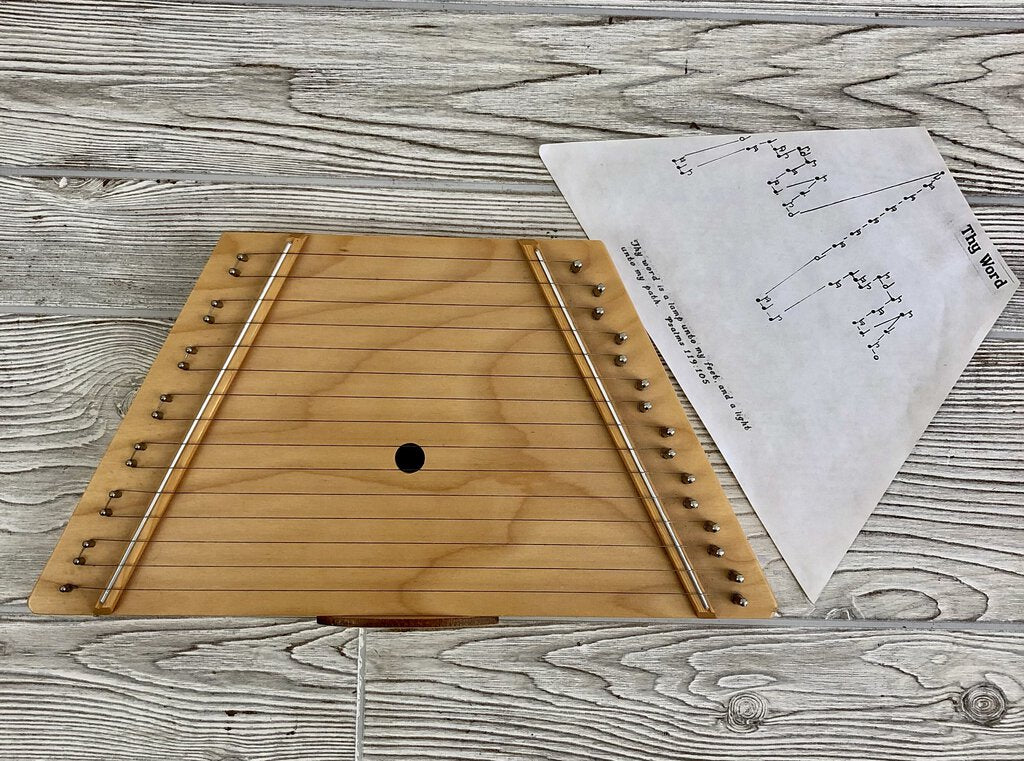 Wooden Lap Harp /b