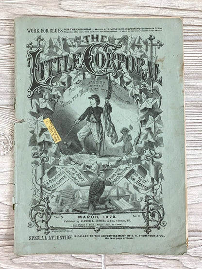 Antique The Little Corporal; March, 1870; Children’s Magazine /bh